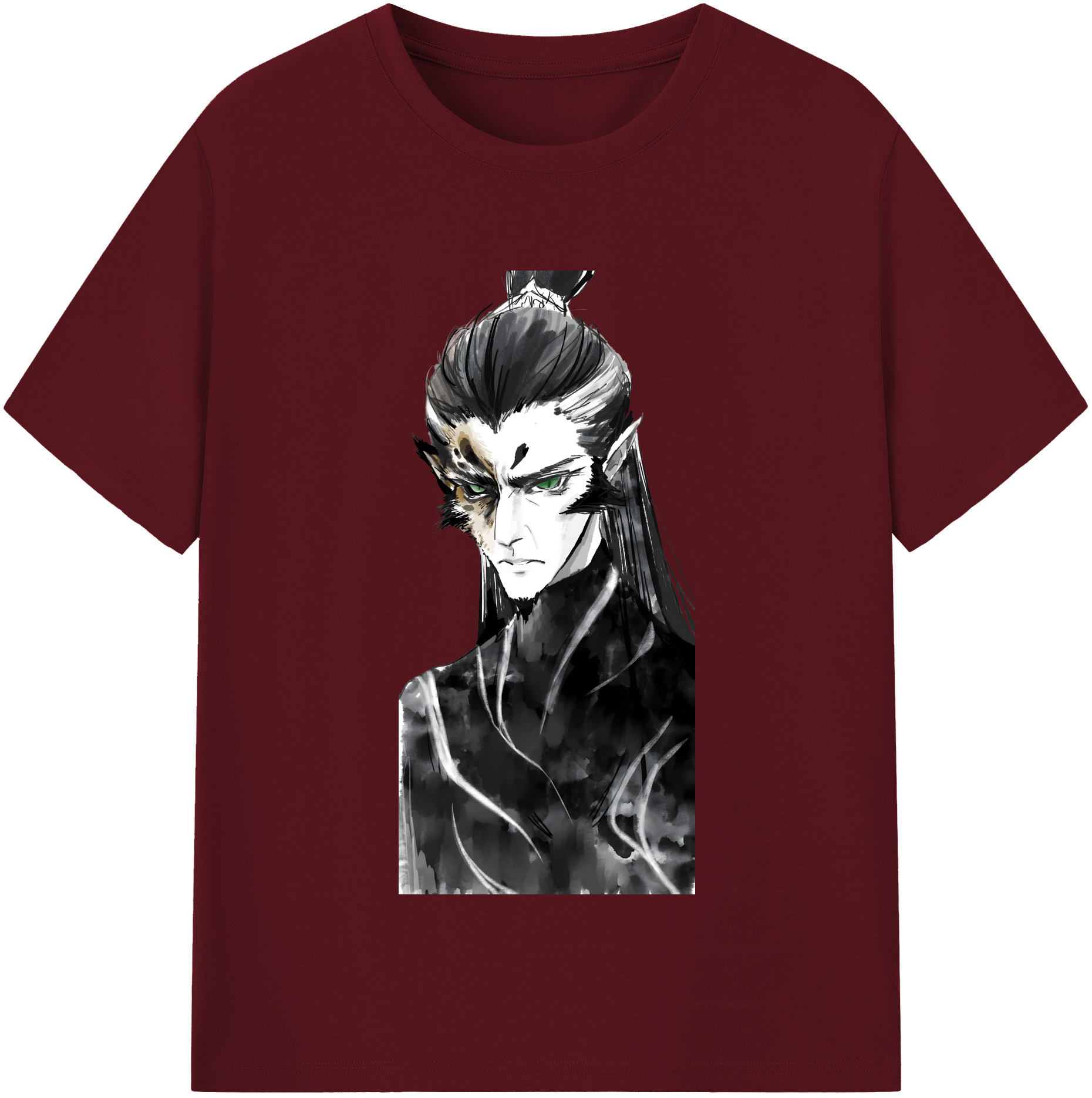 （画像用） Ne Zha 2 ナタ 魔童の大暴れ 綿100％半袖Tシャツ（フロントプリント）